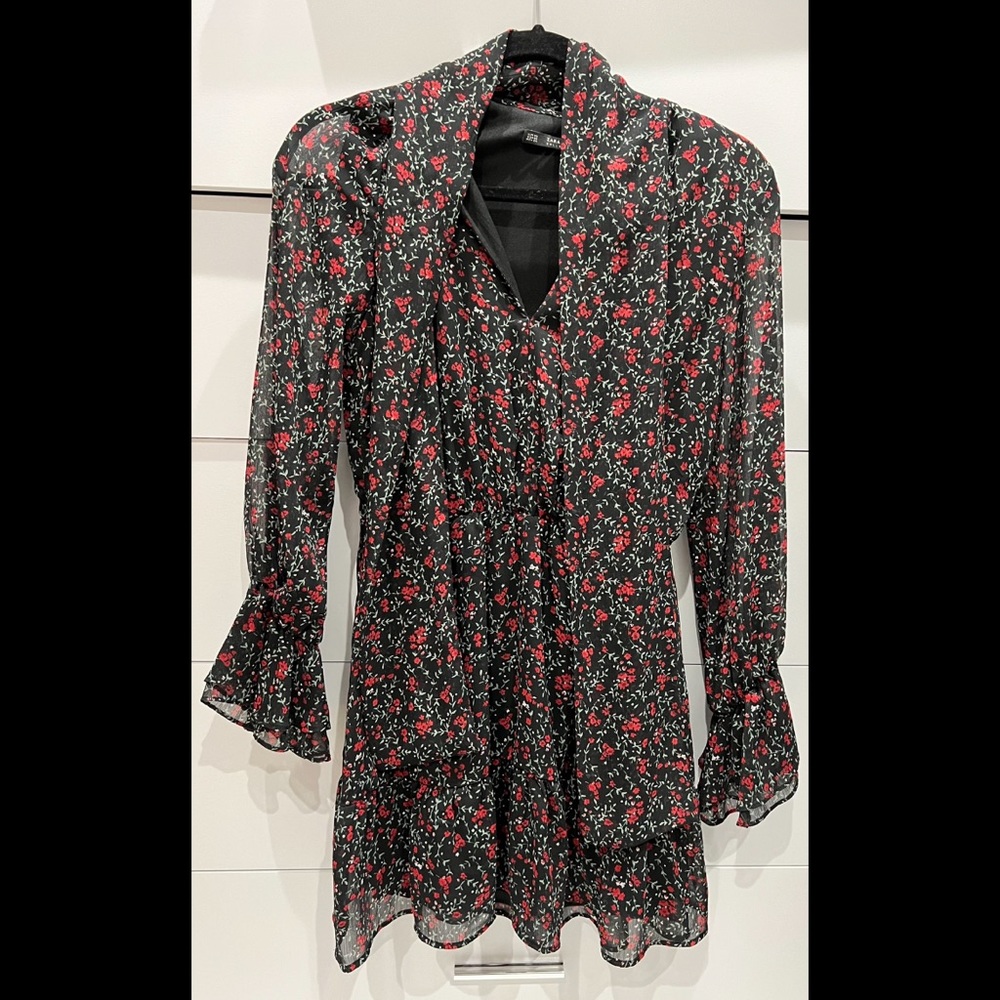 Zara Black Floral Dress